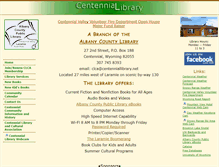 Tablet Screenshot of centenniallibrary.net